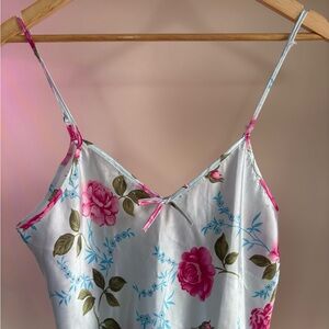 Secret Treasures Floral Satin Top